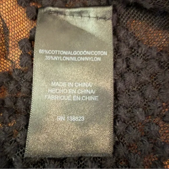 Shyanne Black Mesh Embroidered Midi Kimono Jacket - Picture 11 of 11